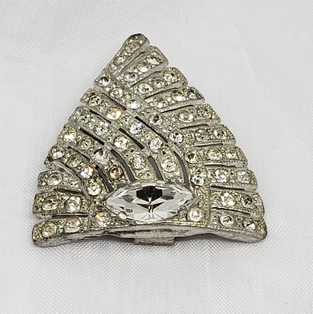 Vintage Art Deco Rhinestone Shoe Clip